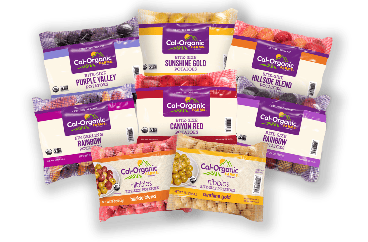 Assorted Cal-Organic bite-size potato bags